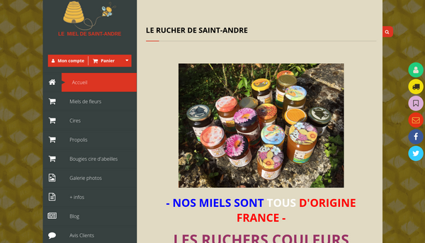 Site de lemieldesaintandre.fr