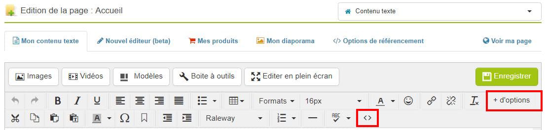 Créer des pages, des catégories ou des albums