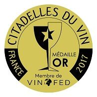 Médaille d'OR Concours Citadelles du Vin